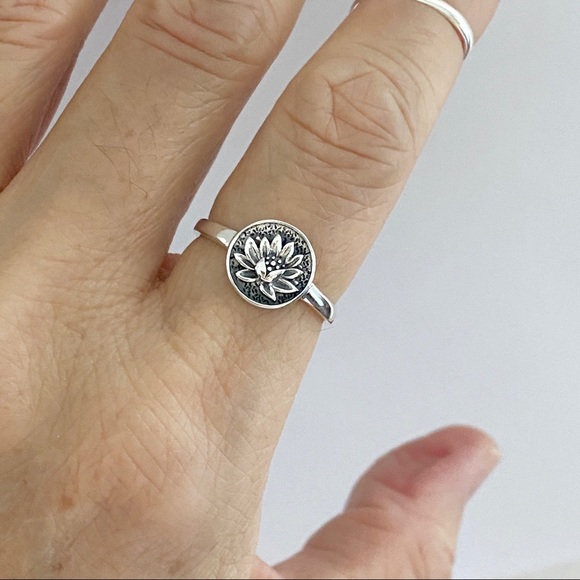 Sterling Silver Bloom Lotus Ring, Flower Rings, Spirit Flowers, Floral - Picture 1 of 13
